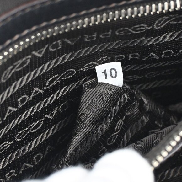 PRADA Logo Jacquard Crossbody Shoulder Bag Canvas Leather Brown SHW 38YH182 - Picture 15 of 16